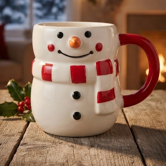 Caneca De Natal Cerâmica Papai Noel | 330ml