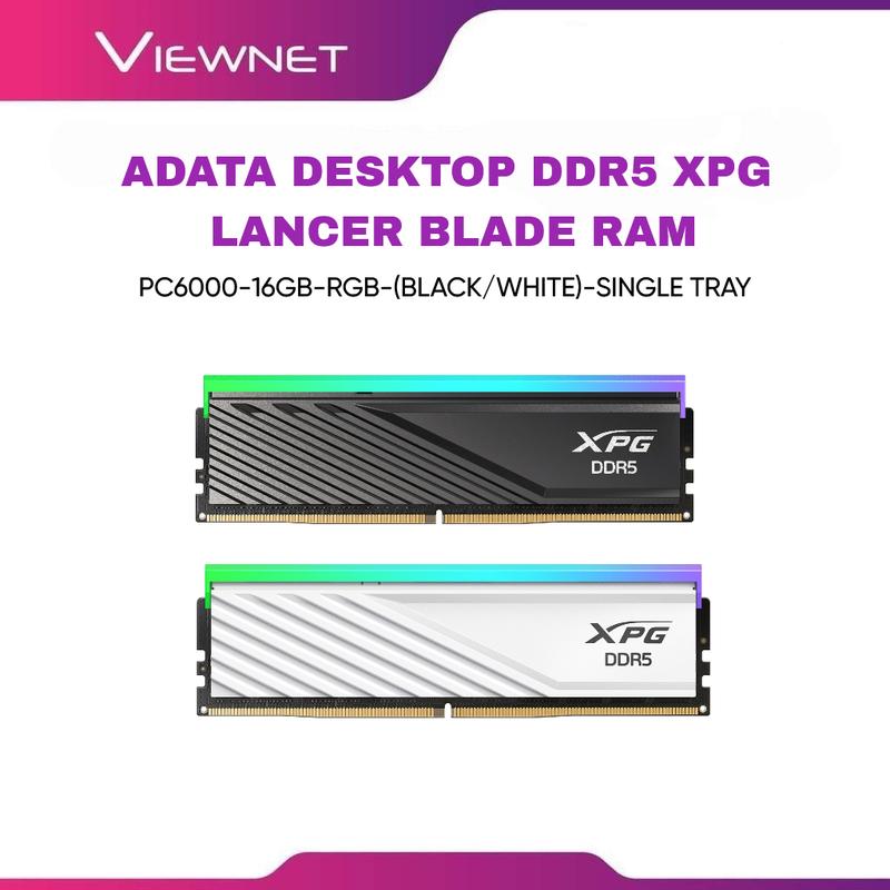 RAM ADATA DESKTOP DDR5 XPG LANCER BLADE PC6000 16GB RGB (BLACK/WHITE ...