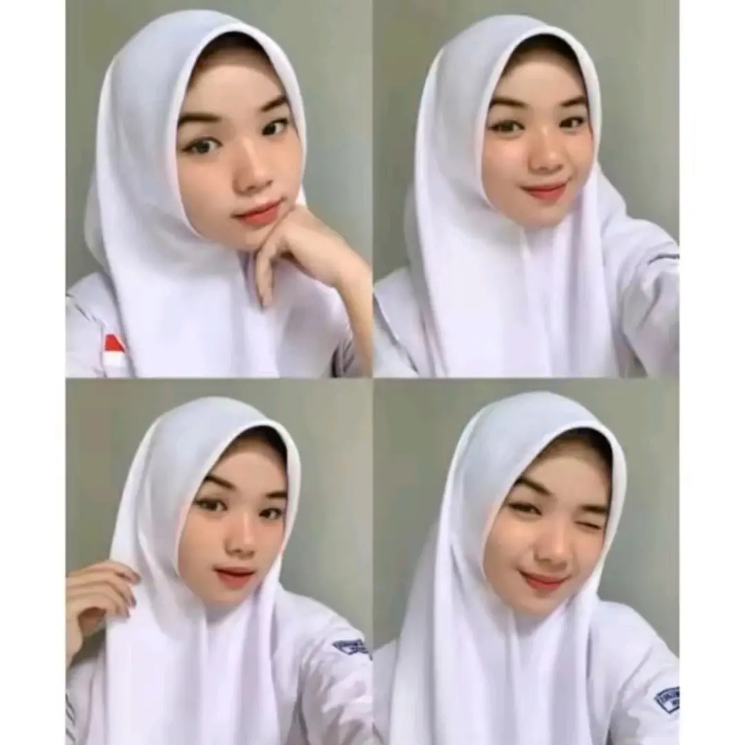 Hijab Segi Empat Anak Sekolah SMP dan SMA / Kerudung Segi 4 Basic Voal Polos Jahit Tepi Rapi Muslim