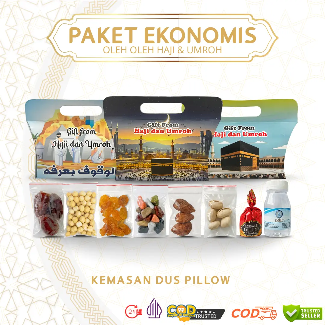 Paket Ekonomis Oleh Oleh Haji Umroh murah grosir - oleh oleh umroh 1 paket - oleh oleh umroh grosiran Dus Pillow