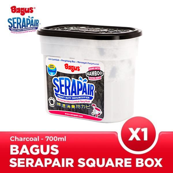 Bagus Serapair Square Box serap air 700 ml Charcoal Hitam W-20402 0