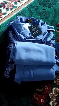 Product Review of Widya Fashion Id - Serena Luxury Set Hijab Persegi Set Outher (Menyatu Tidak Terpisah) Bahan Ceruti Polos Full Furing Gamis Wanita Muslim Elegan Gamis Busui from b**i 2