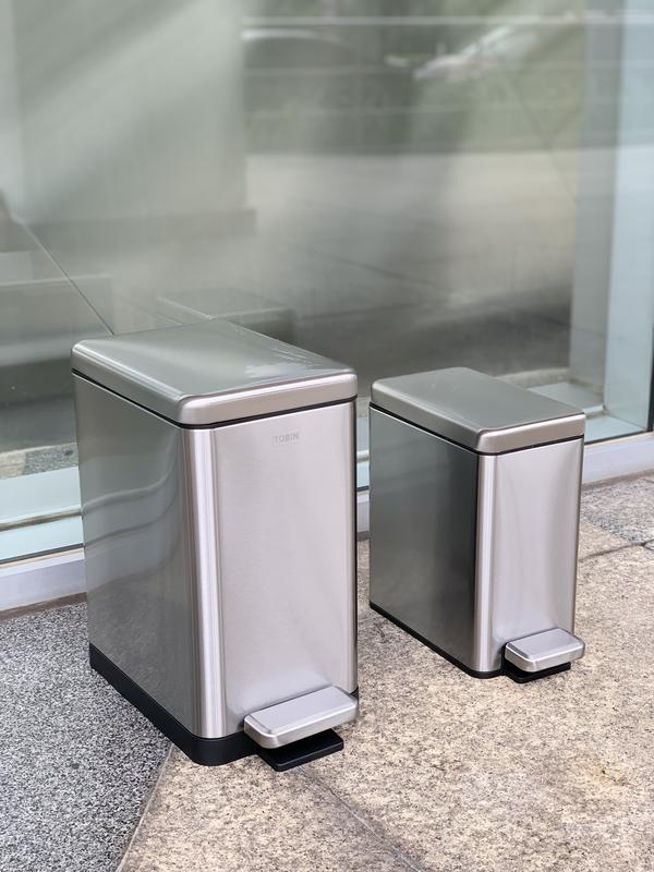 Thùng Rác Inox Cao Cấp Thân Hẹp Chữ Nhật 6L Và 15L Tobin