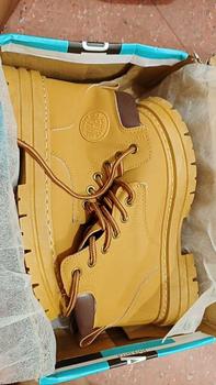 Product Review of 2022 Men Boots Leather Waterproof Lace Up Military Boots 36-45 from a**g 0
