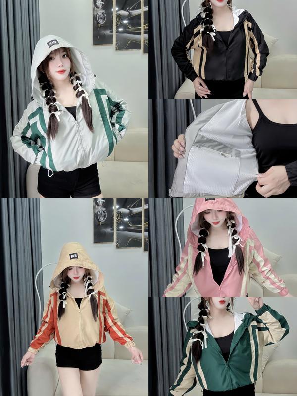 Áo Khoác Dù Nữ FREESHIP - Áo Gió 2 Lớp Croptop Phối Nón To Chống Nắng Chống Gió Hoaiphươngstore89 2025. Nữ Women