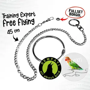 SEMPATI Rantai Kaki Burung 4 Mm Free Fly Ff Murai Kacer Lovebird Latih Burung Umbaran Training Rnfly Dll