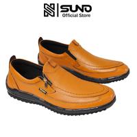 Gambar SUNO Leather Sepatu kasual material kulit sapi outsole karet model slip on zipper Kode SUNO-102T Reborn - Hitam, 39 dari SUNO LEATHER STORE Kab. Tangerang 2 Tokopedia