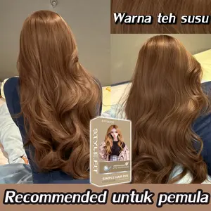 【COD】Warna tehsusu Cat rambut 200ML，Bahan upgraded warna tahan lama（cat rambut ash brown,cat pewarna rambut,cat rambut ash grey,hair color,cat warna rambut,cat pewarna rambut,cat pirang rambut,cat rambut bagus dan awet,cat rambut hair color） Hitam