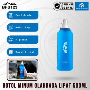 BFS123 Botol Minum Running Lipat Foldable Soft Flask 500 Ml BPA Free