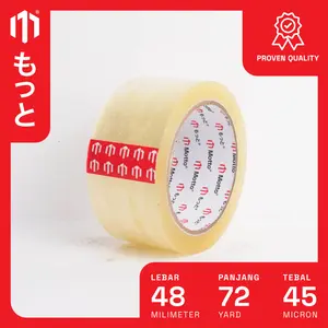 Lakban 48mm x 72 Yard Bening - 1 Pcs/Roll (Satuan) - Motto OPP Tape