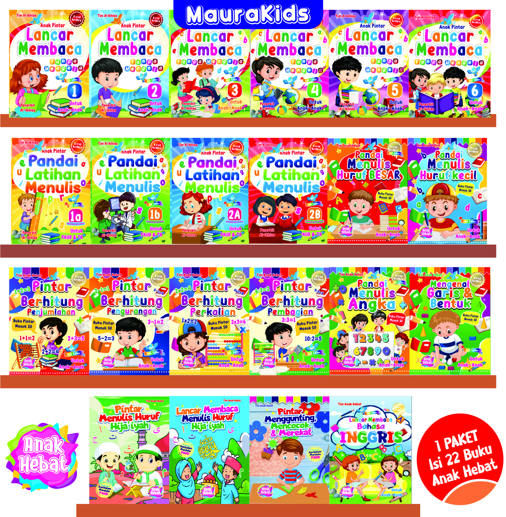 PAKET MERDEKA BELAJAR (22 BUKU) SIAP MENJADI ANAK HEBAT buku membaca