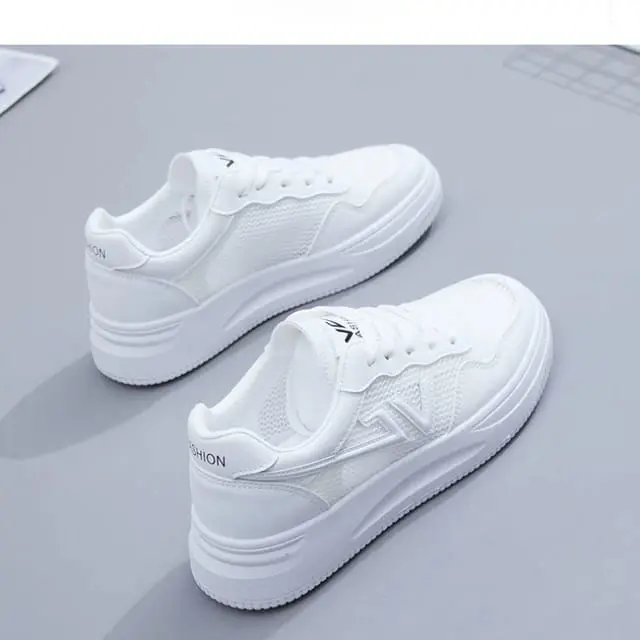 AZKA07_Sepatu Sneakers Wanita Korean Style Terbaru 2024 Sepatu Casual Terlaris Putih Shoe Kasual Sport 4