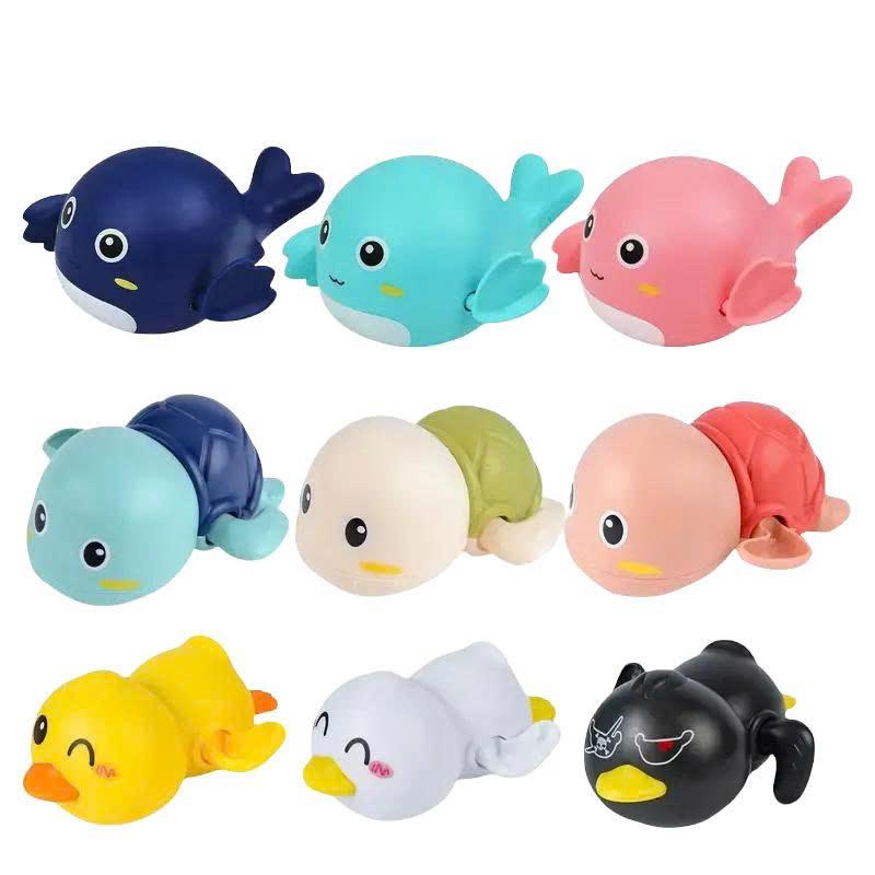 Bộ 9 Con Đồ Chơi Nhà Tắm Rùa Cá Heo Vịt Vặn Cót Ngộ Nghĩnh