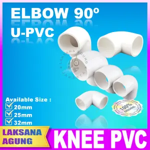 [25mm] Knee pvc 25mm warna putih | Elbow Pvc 25mm Keni aquarium pipa Aquarium 25mm Warna putih