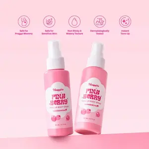 Honnete Pink Berry Tone Up Body Spray Mencerahkan Kulit Melembabkan Menghidrasi Sun Protection Wangi Seharian Halal BPOM