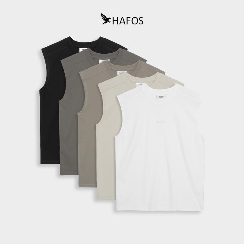 Áo Ba Lỗ Nam HAFOS thun Cotton Co Giãn. Áo tanktop nam Thoáng Mát, Thấm Hút Mồ Hôi mặc tập gym, đi chơi thoải mái