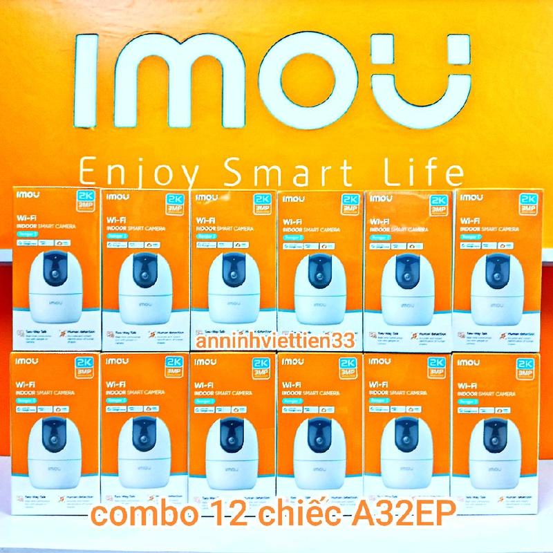 [combo 10-30 chiếc A32](ko thẻ,ko đế L)IMOU A32EP-L quay quét 360 2k 3mp -đàm thoại 2 chiều. sử dụng trong nhà. lapdat khupho camera đếm camera  imou ranger wifi