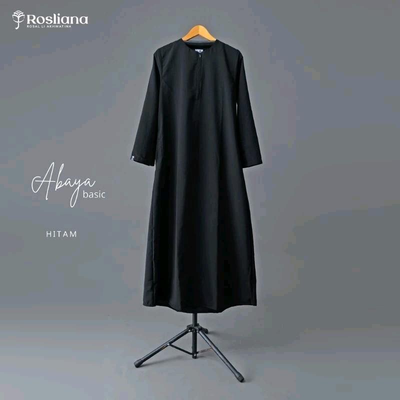 ABAYA BASIC KATUN TOYOBO Muslim Wanita Gamis Hitam Kaftan Turki Dress Ibu Dewasa 3