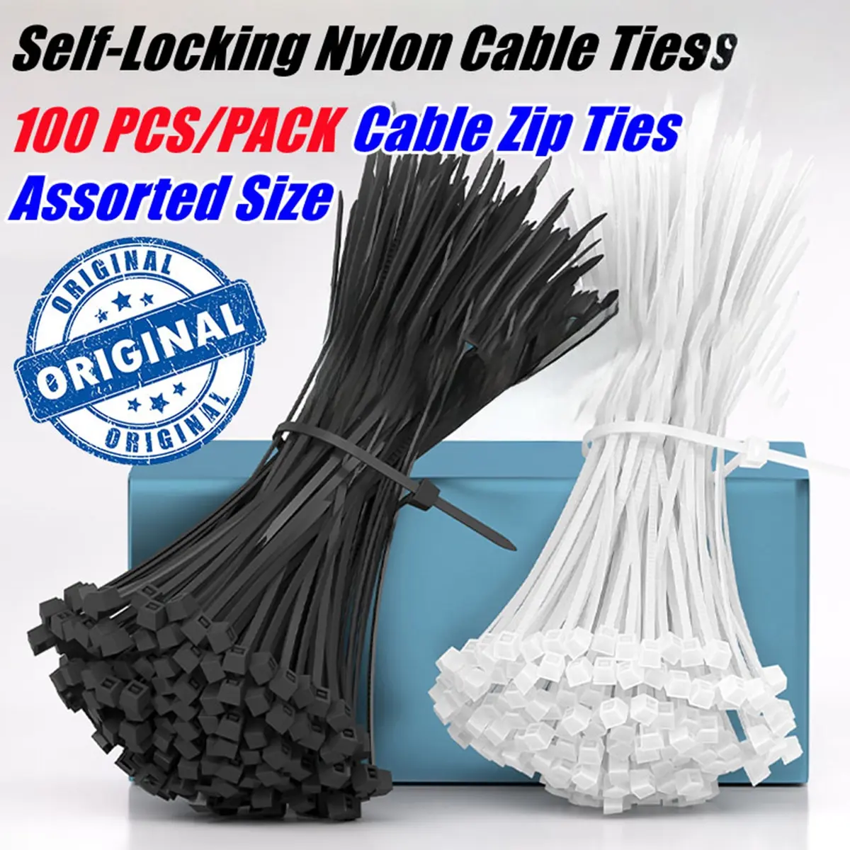 100pc/pack Nylon cable ties 3*100*4*150*5*200*250*8*300*10*400*500 Plastic cable ties Wire ties