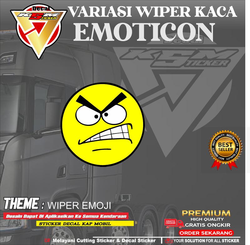 variasi wiper kaca emot/emoji kipas kaca mobil 3