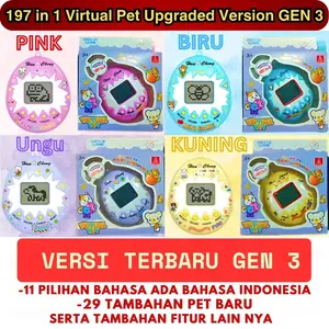 TAMAGOCHI Virtual Pet Hewan 197 in 1 Mainan Lucu Electronic Pet Anak Tamagoci Virtual Retro Pets Peliharaan (Bukan 168 in 1)