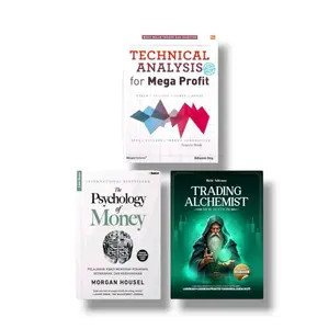 Paket 3 Buku Technical Analysis For Mega Profit - The Psychology Of Money - Trading Alchemist ( Isi 3 Buku )