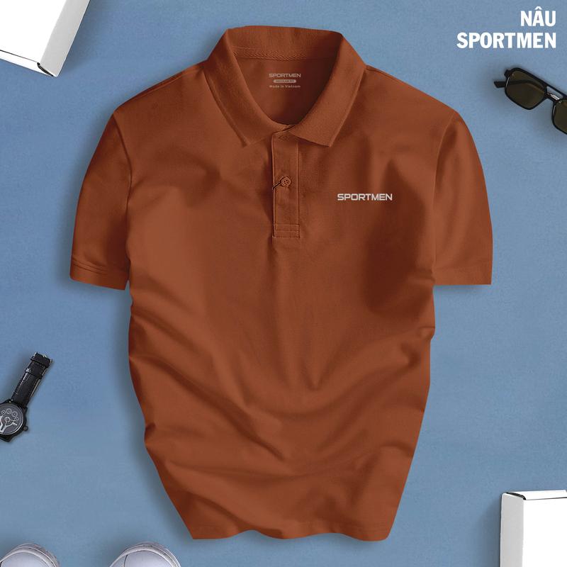 Áo thun SPORTMEN nam cổ bẻ BASIC vải cá sấu CVC, chống nhăn, thoáng mát Menswear