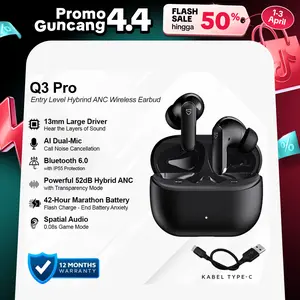 SoundPEATS Q3 Pro True Wireless Earbuds with Powerful 52dB Hybrid ANC