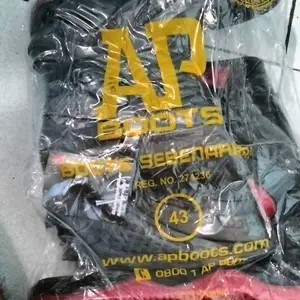 Sepatu Bikers AP MOTO 2 AP BOOTS Hitam Merah Karet Anti Slip Nyaman Lentur Lokal Sepeda Motor Shoes