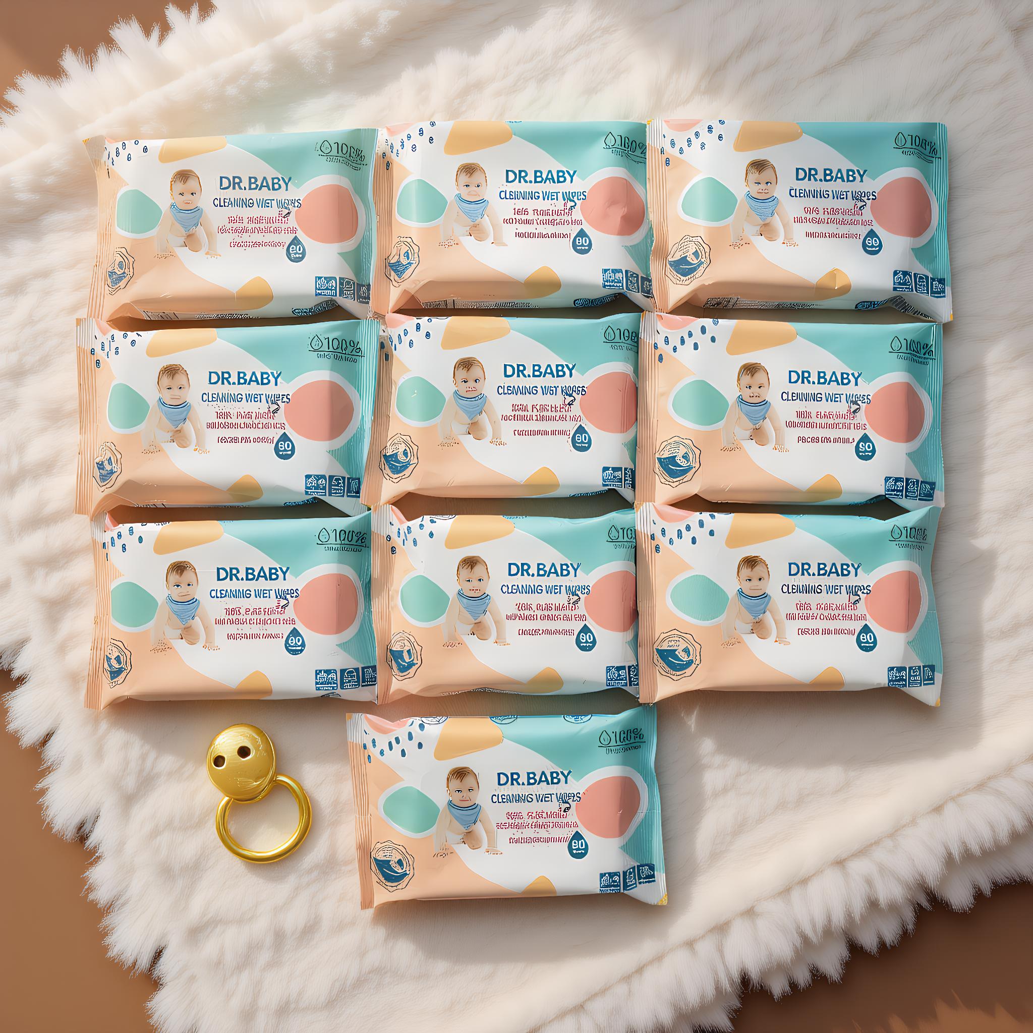 Dr. Baby Tisu Basah Bayi 80 Series 10 Pcs Kualitas Terbaik untuk Kebersihan Bayi Anda Wajah Tissue Mini Travel Motif Ganti Popok Balita Bash 24 Bulan Wipes