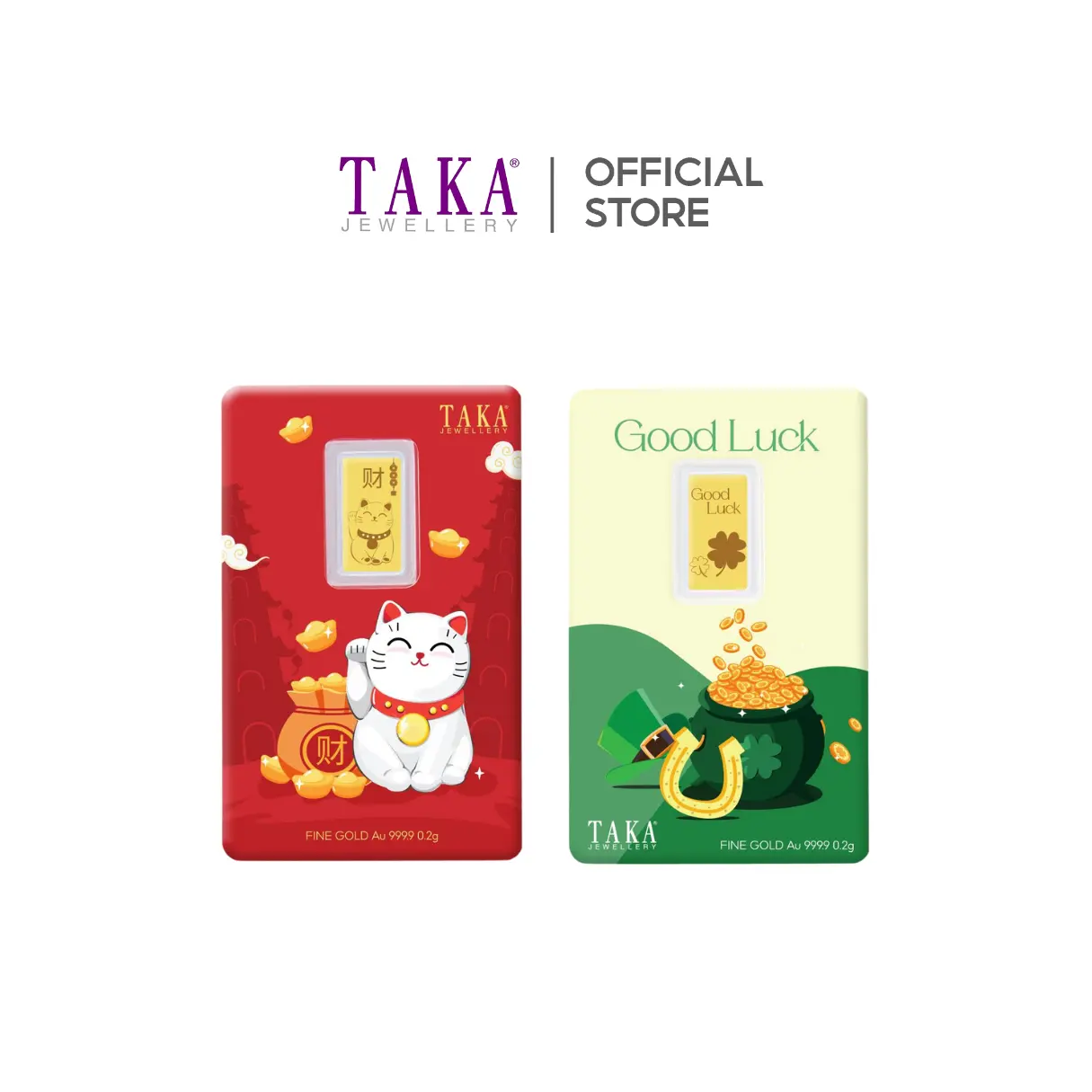 TAKA Jewellery 999.9 Pure Gold Bar 0.2gm