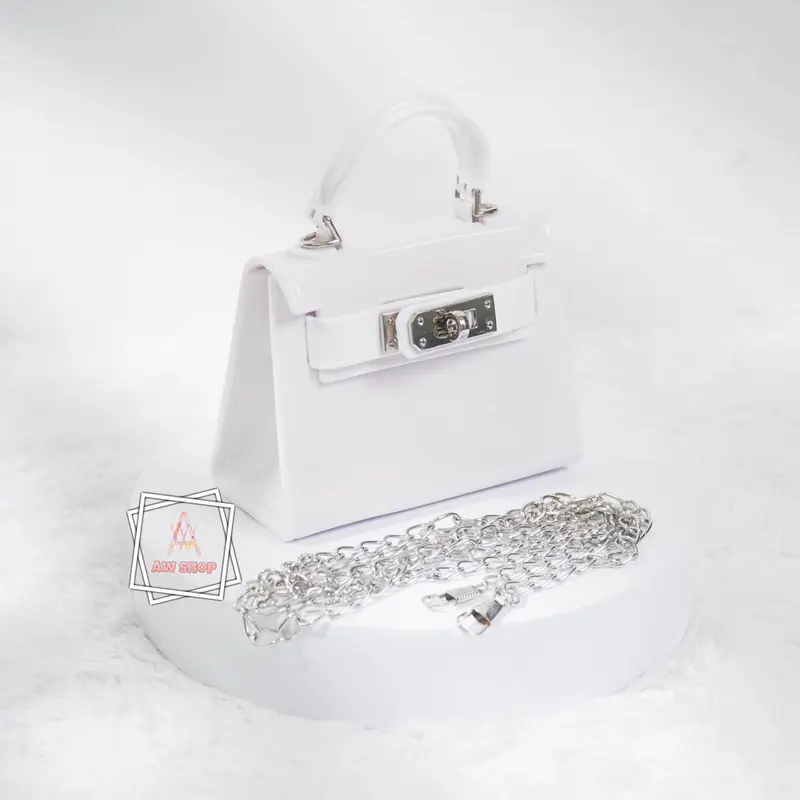 Tas Jelly Glossy Mini Hermey | Tas Jelly Glossy Motif Croco Import 5