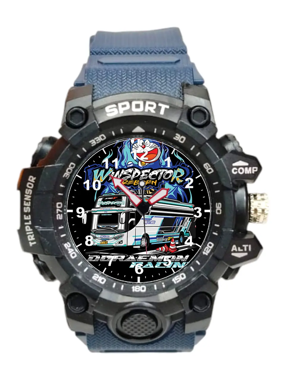 Jam tangan anak bus QQ TRANS WINSPECTOR strobo keren terbaru