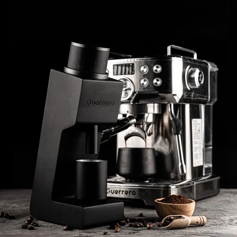 Grinder Kopi Elektrik Guerrero GR 02 Single Dose Coffee Grinder Hypernova Titanium Plasma Burr 8