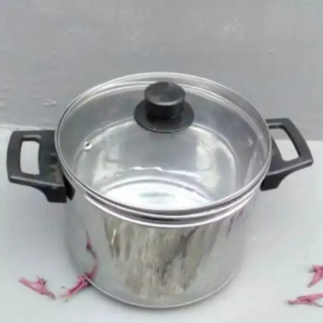 PANCI SAYUR BAHAN STENLIS TUTUP KACA / STENLIS UKURAN 20CM