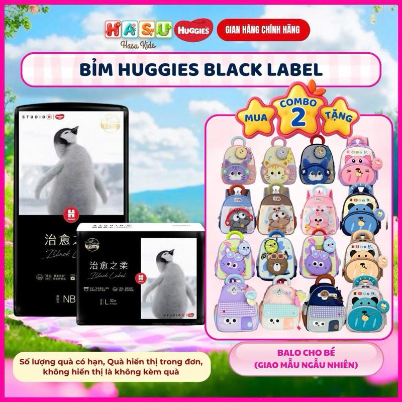 COMBO 2G Tã Quần Huggies Black Label Cao Cấp Khô Thoáng, Chống Tràn size M36/L40/XL34/XXL24