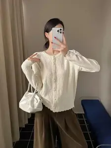 Outer Atasan Wanita Rajut Knitwear Korean Style Cardigan Panjang Baju Premium Crop Top