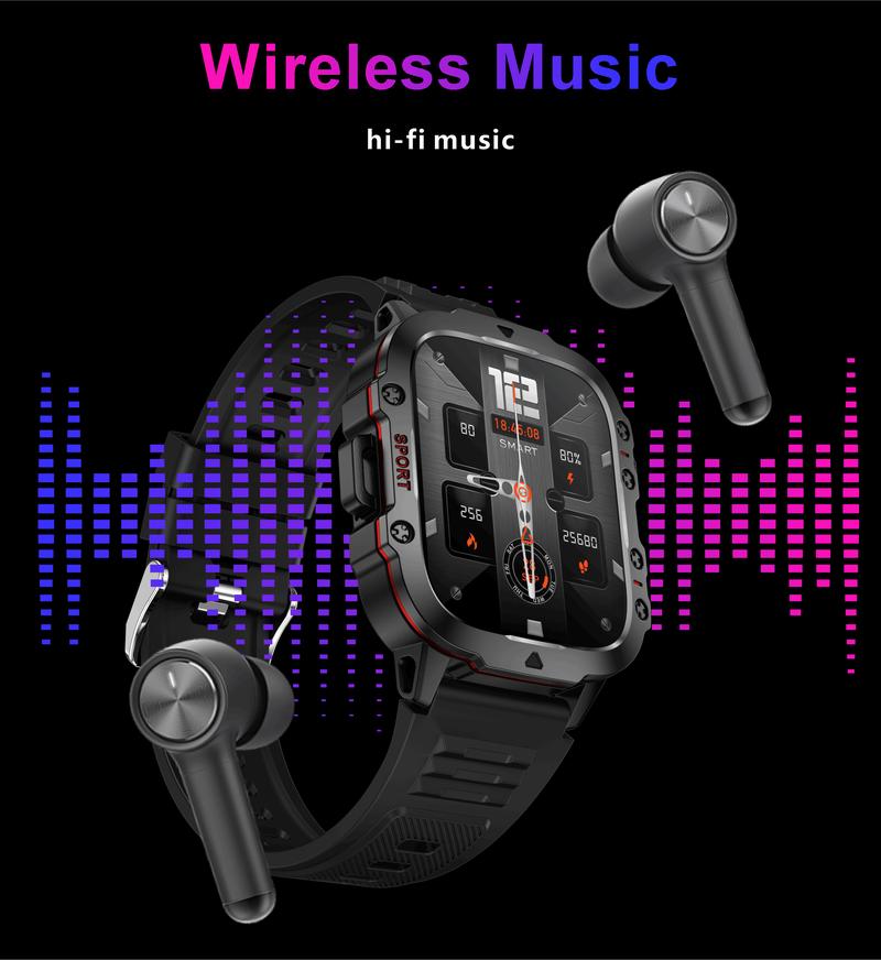 Product Introduction of 2024 New Rugged Smart Watch Men Wireless Call IP68 Waterproof Sport Fitness Al Voice Outdoor 100+ Sports Modes Outdoor Smartwatch 17
