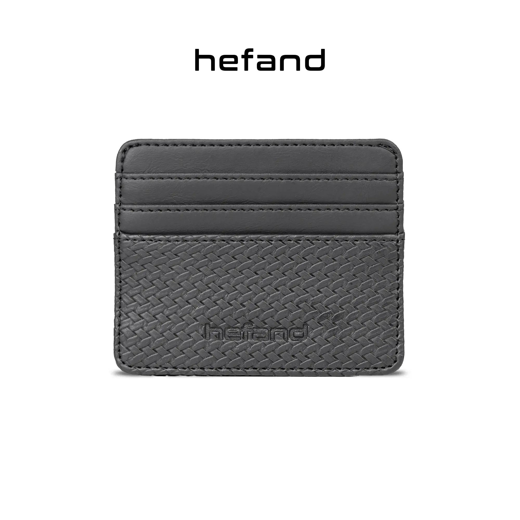 Hefand -  Card Holder Brave Hitam Coklat Dompet Kartu kulit Wanita dan Pria