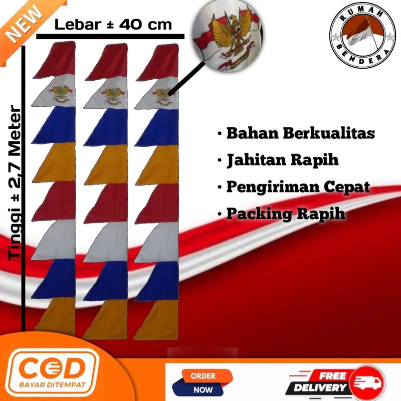 (20PcS) BENDERA UMBUL UMBUL TERMURAH 1kodi 1