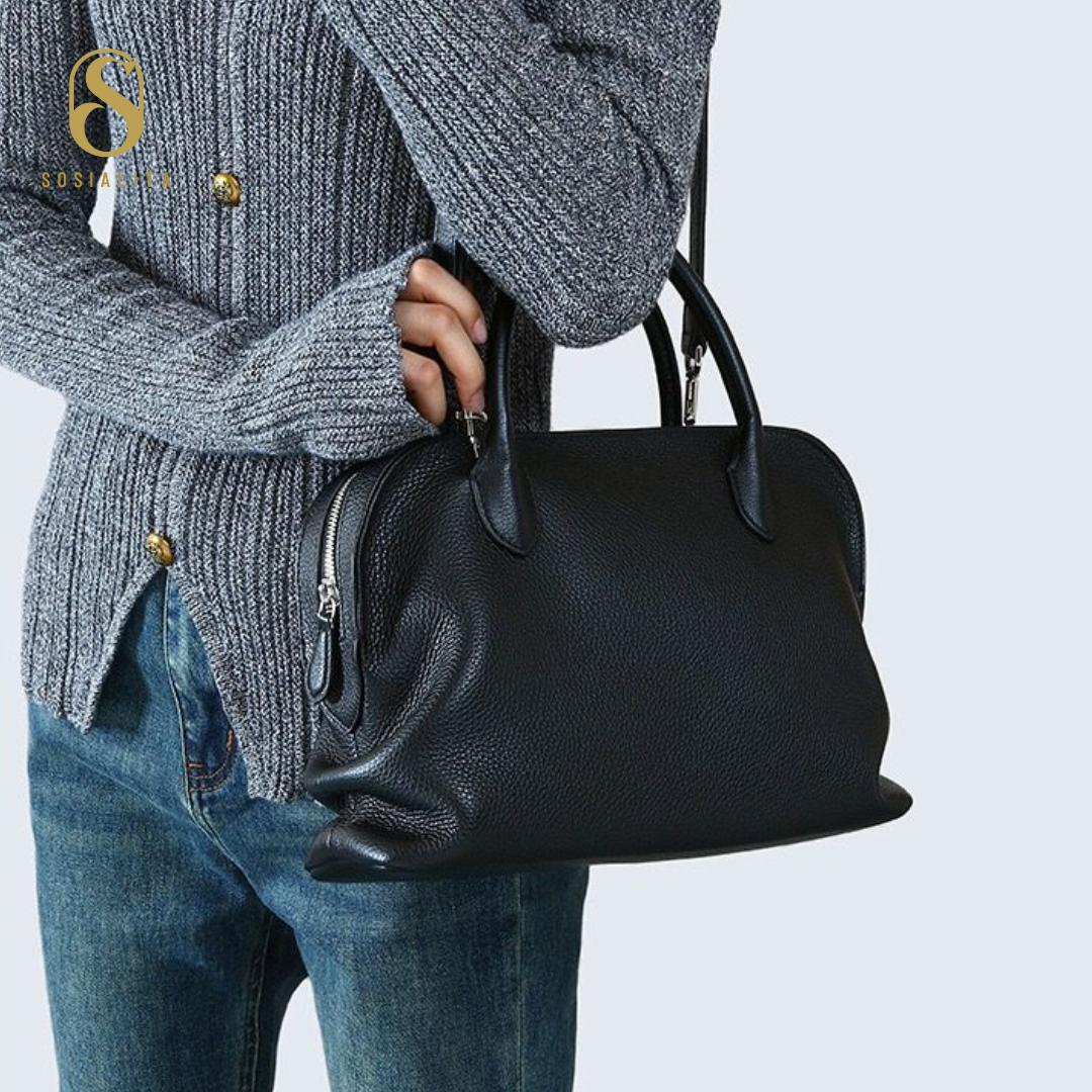 Sosialita Rowina Medium Satchel Genuine Leather Bag Tas Kulit Asli Tas Wanita Tas Handbag Tas Selempang
