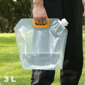 Kantong Air Minum Lipat Multifungsi Portable Water Bag 3L - Transparent