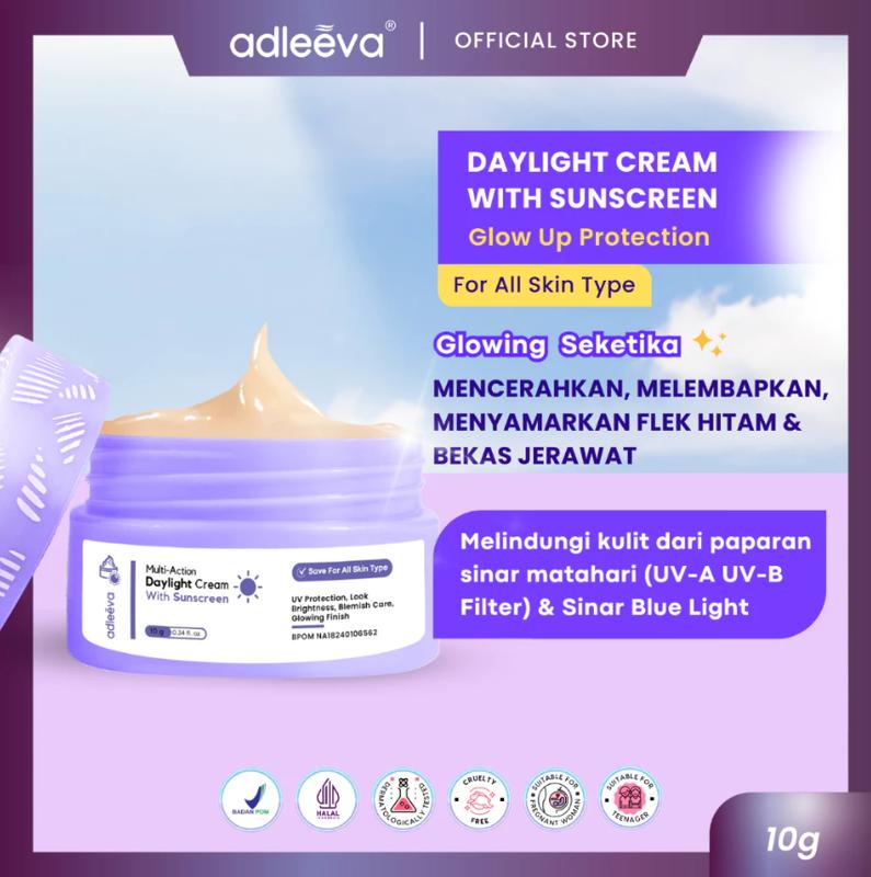 Adleeva Skincare Daylight Cream Krim Siang Spf 30 Perawatan Wajah Kulit Kering Sensitif 1