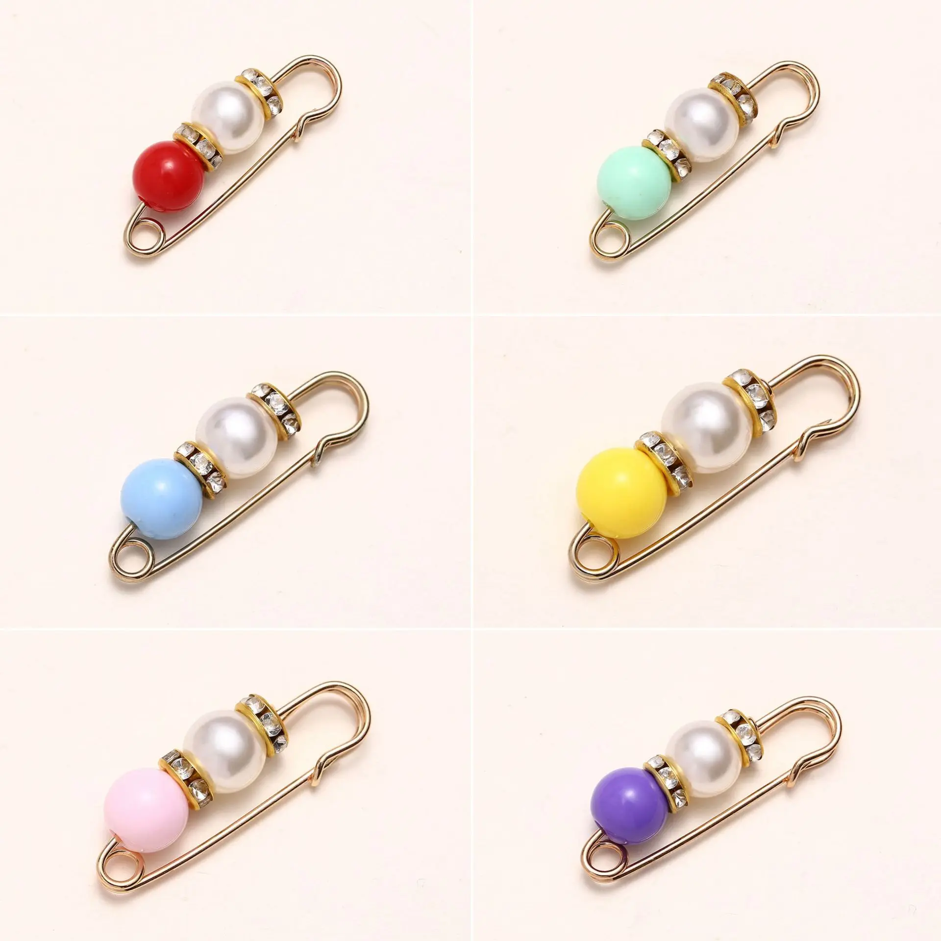 Fashion brooch sweet scarf buckleshawl buckle needle Muslim headscarf fixing pin waistband clip Reduce size pin