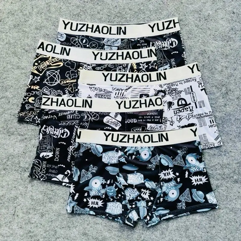 [Mở bán] Combo 4-5 Quần Sịp Đùi Yuzhaolin Họa Tiết Chất Thun Lạnh Cao Cấp