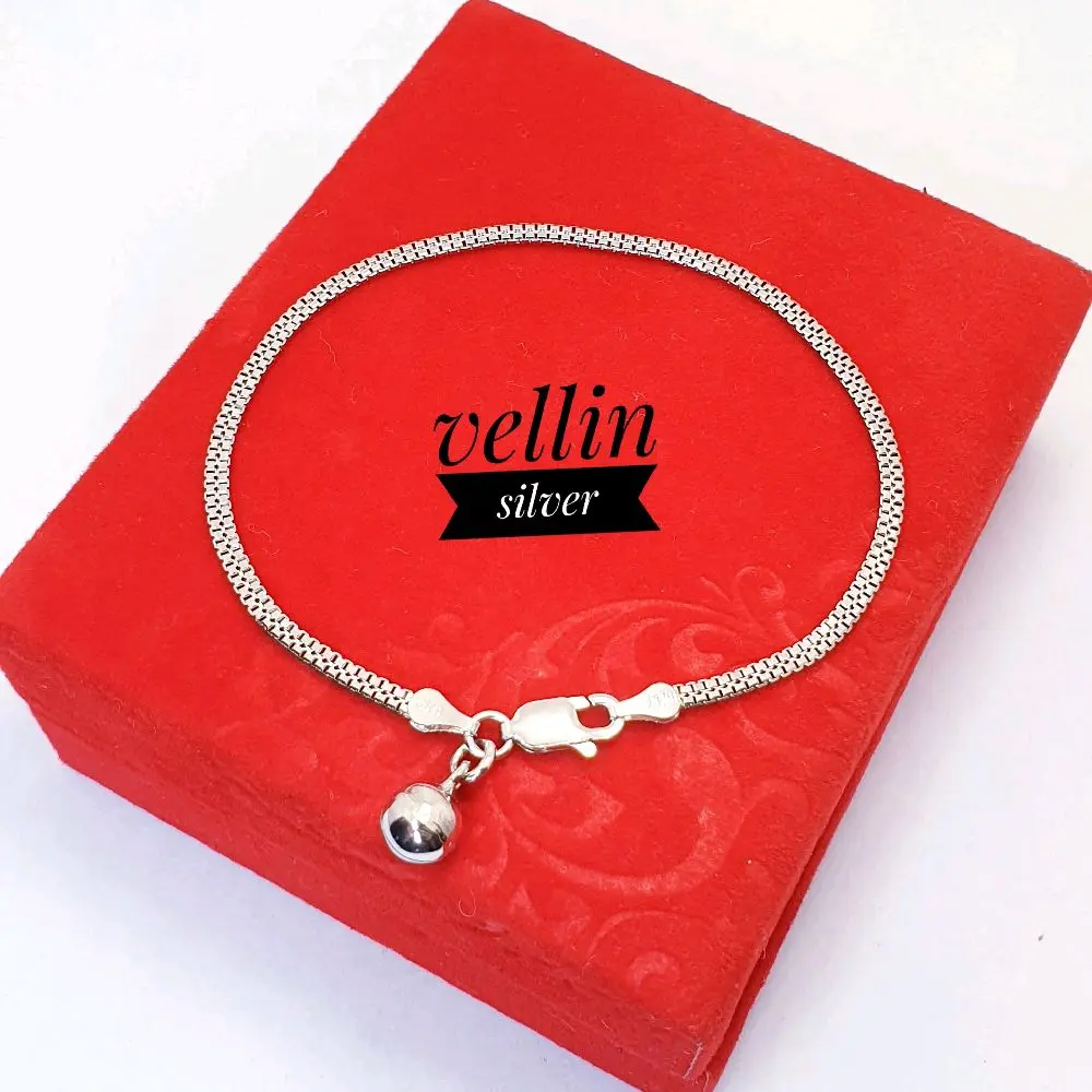 Gelang Tangan italy Double Silver 925 - Gelang Wanita Perak Asli 925 Elegan Antikarat