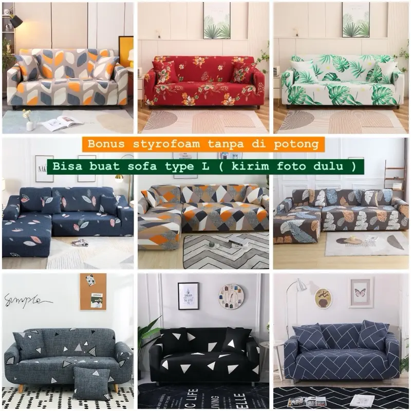 Sarung Sofa Tangan  / cover sofa tangan Elastis 1 2 3 4 seater
