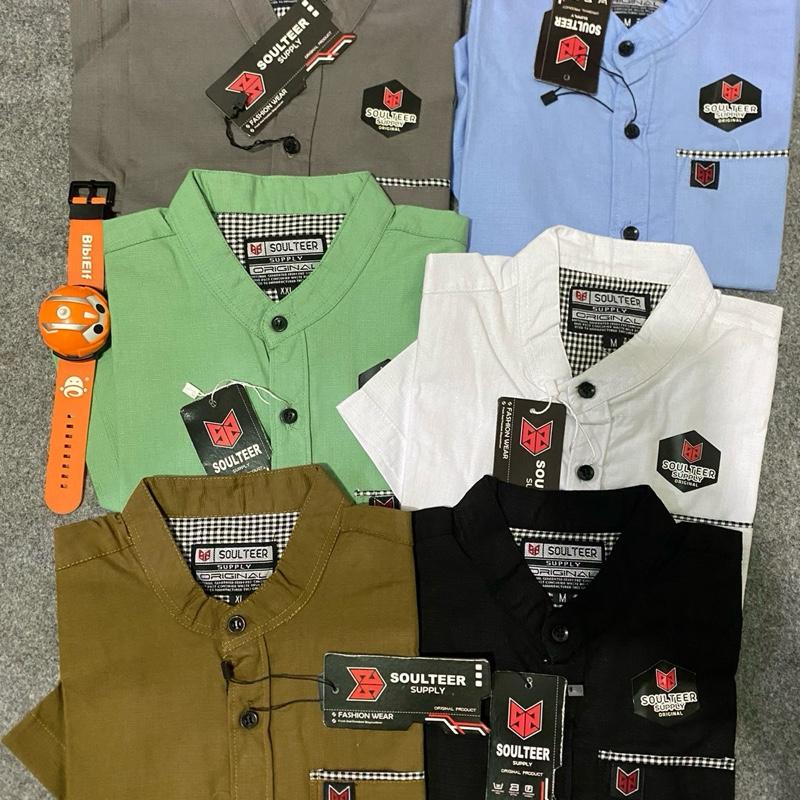 Kemeja Polos Anak Laki-laki Lengan Pendek Usia 3-12 Tahun Kain Katun Cigaret Premium Best Quality Fashion Baju 3