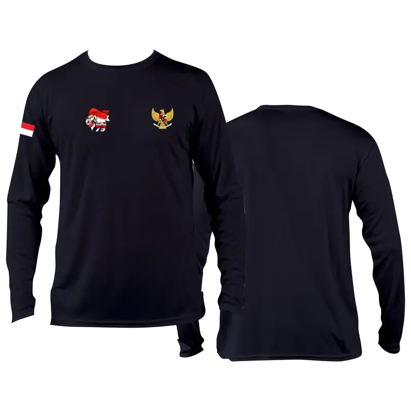 Kaos Lengan Panjang 79 bendera Sablon Katun TC30s Lembut Baju Keren Nyaman Distro Oblong Pria Santai Tebal 4