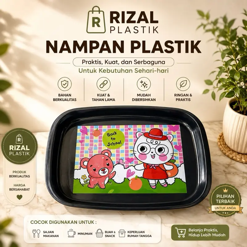 (1Pcs) Baki SEGI TALAM & BAKI NO301|| Nampan Plastik Kembang || Nampan Aestetic